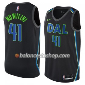 Camiseta Hombre NBA Dallas Mavericks Dirk Nowitzki 41 Nike City Edition Swingman